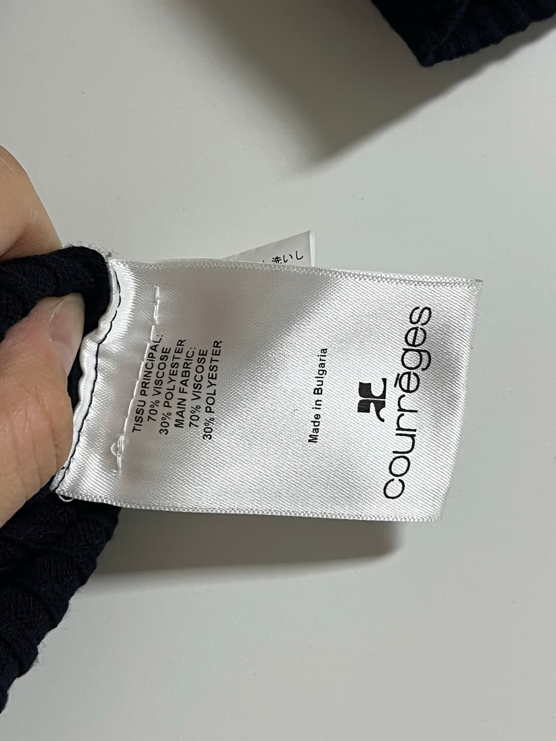 Courreges ribbed knit top navy 상품이미지6