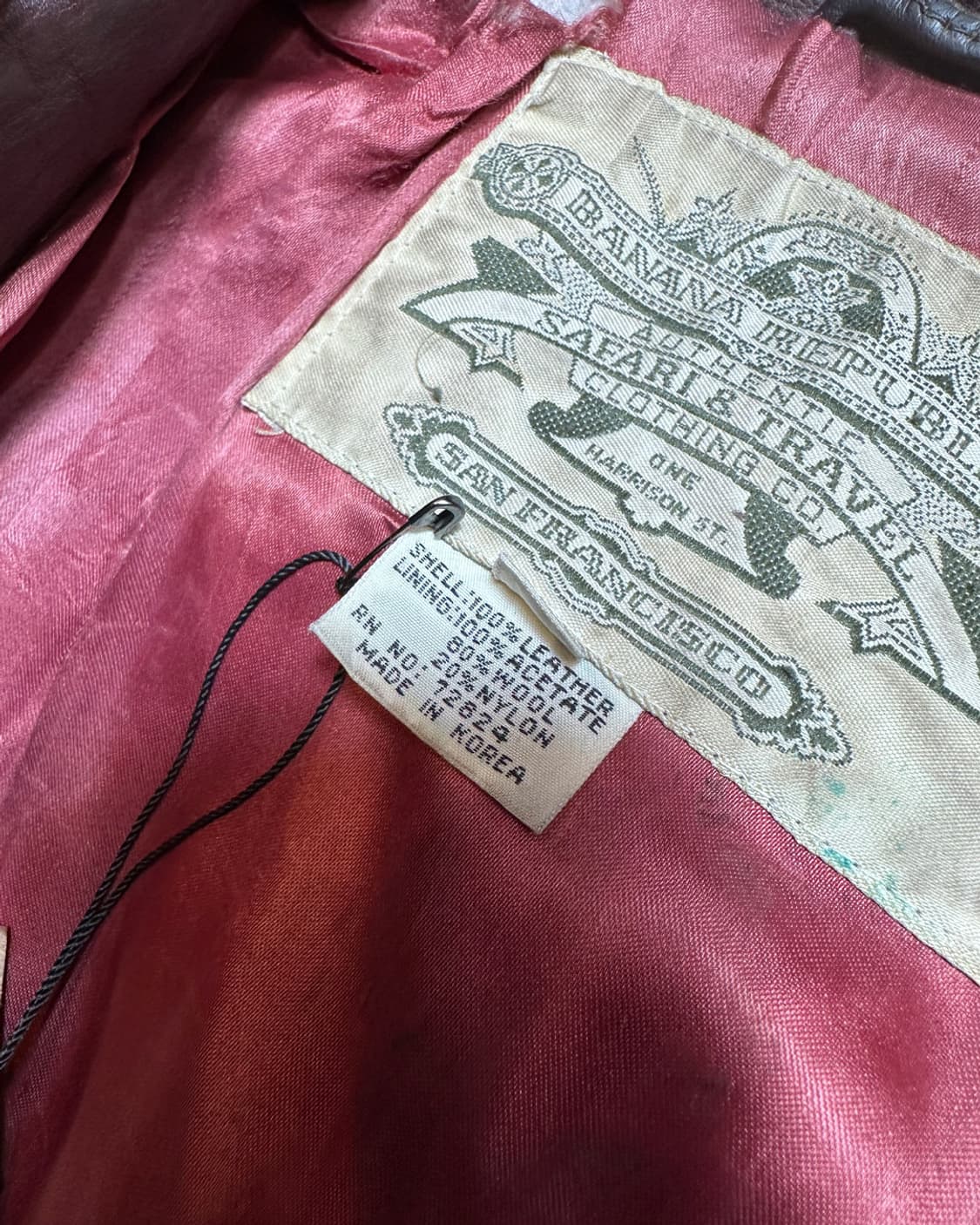 90s 헤비 리얼 레더 A-2 플라이트 자켓 made in korea 상품이미지9