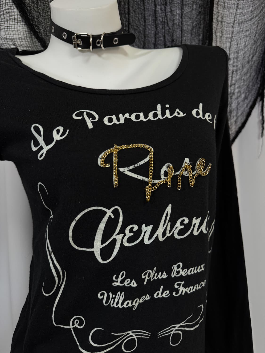 lettering chain t-shirt 상품이미지2