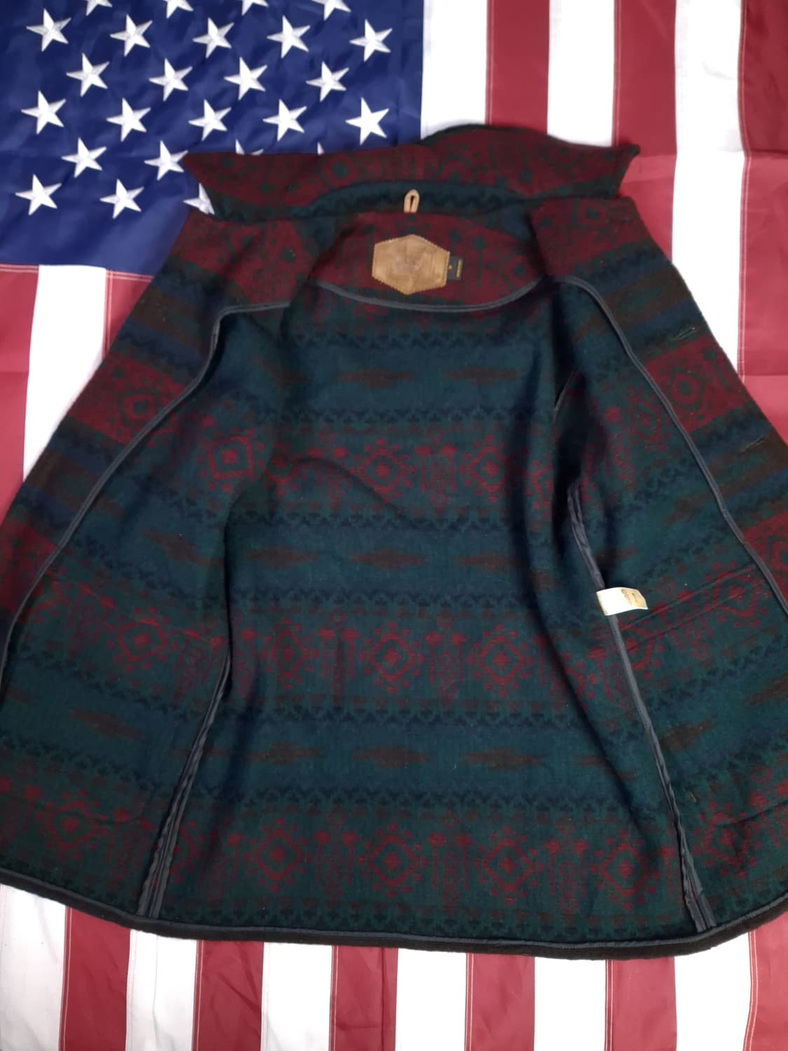 새제품 90's 오리지날 미국제조 울리치 나바호 울 블랭킷 코트 상품이미지9