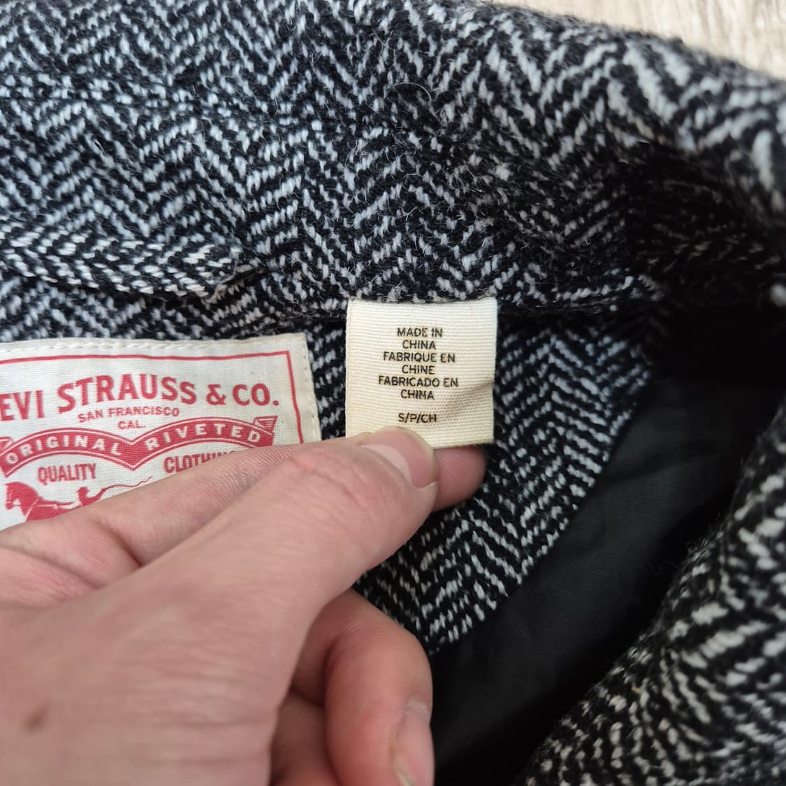 리바이스 스탠다드 모직 싱글 코트 S(90) 상품이미지5