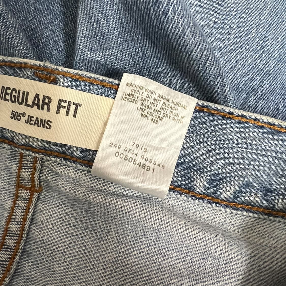 00s 리바이스 505 레귤러핏 연청 데님 팬츠 청바지 34 상품이미지6
