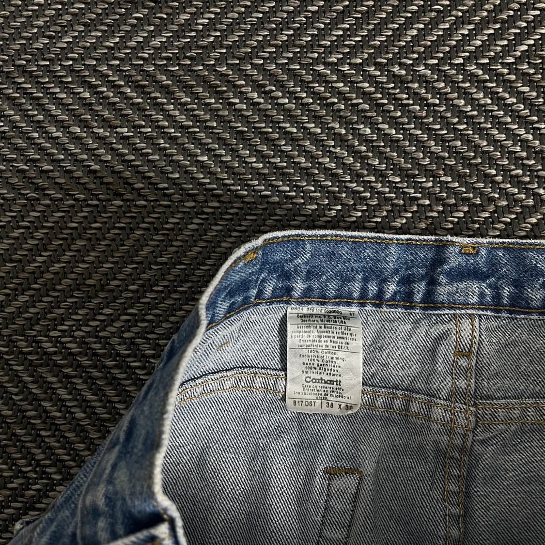 칼하트 USA 가죽패치 로고 데님 팬츠y 2859 상품이미지5