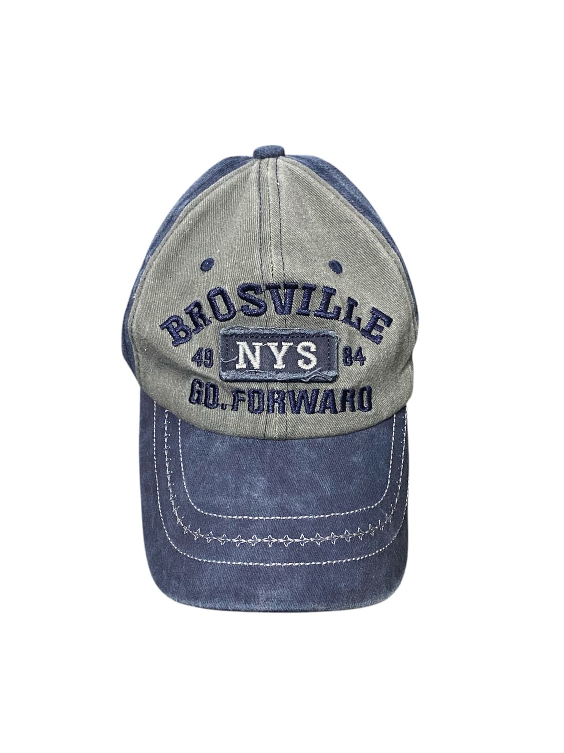 Japanese vtg nyc 패치 디테일 데님 배색 볼캡 상품이미지1