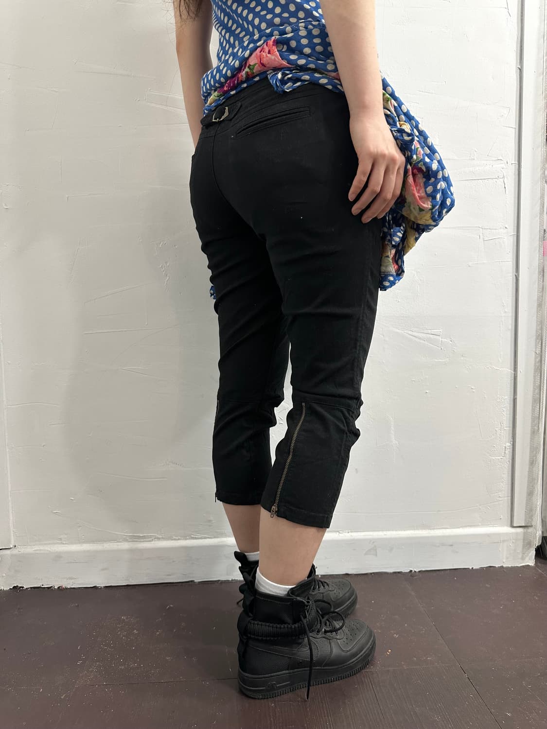 black cotton capri pants 상품이미지4