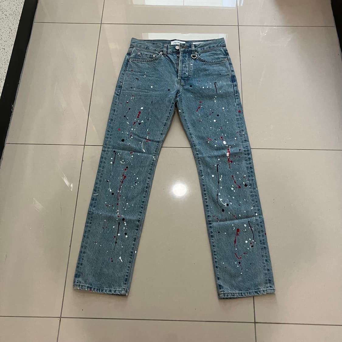 토니웩 페인팅 연청 데님 청바지 상품이미지5