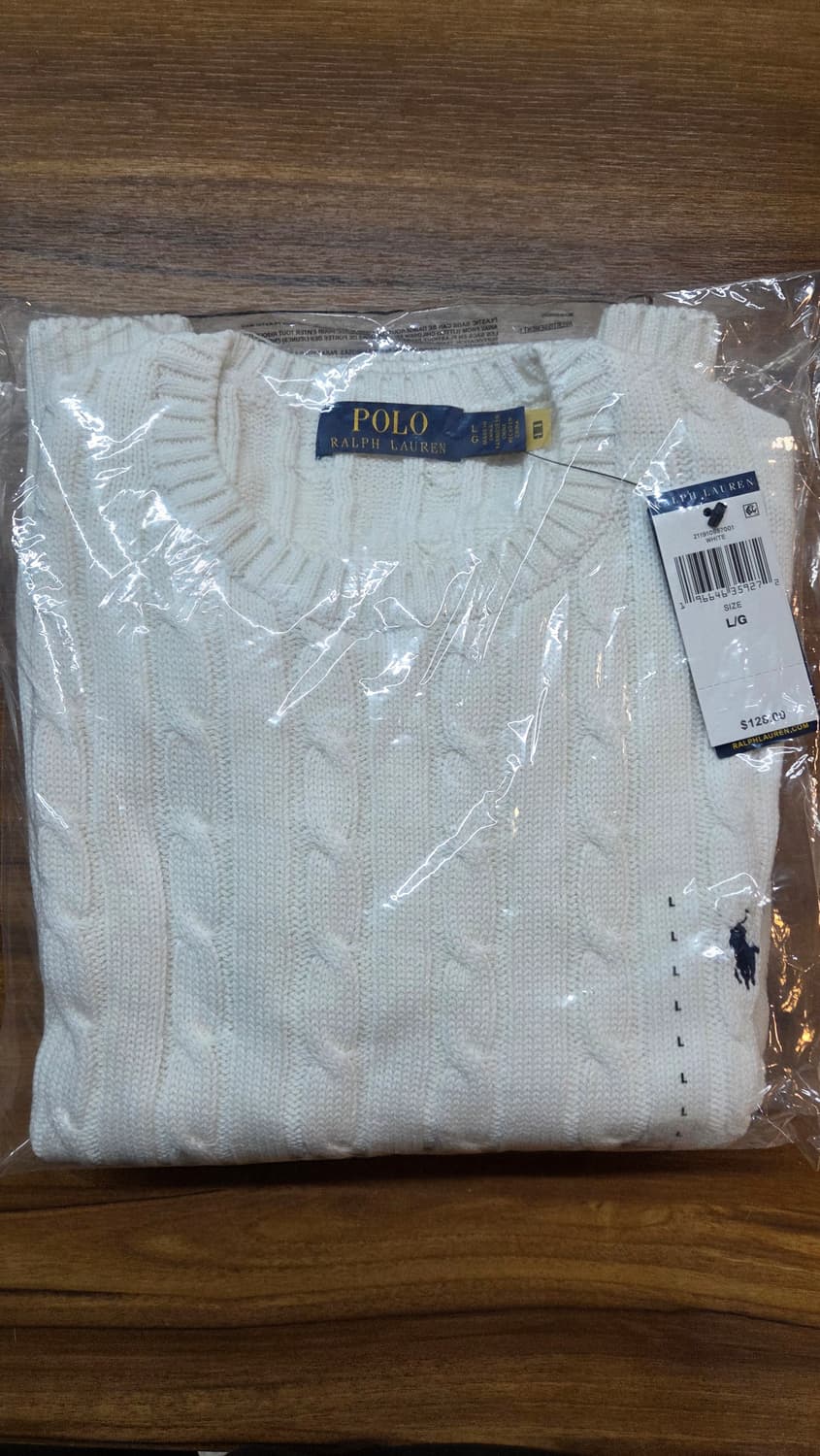 (새상품/정품)폴로 여성 케이블 니트 반팔L 상품이미지1