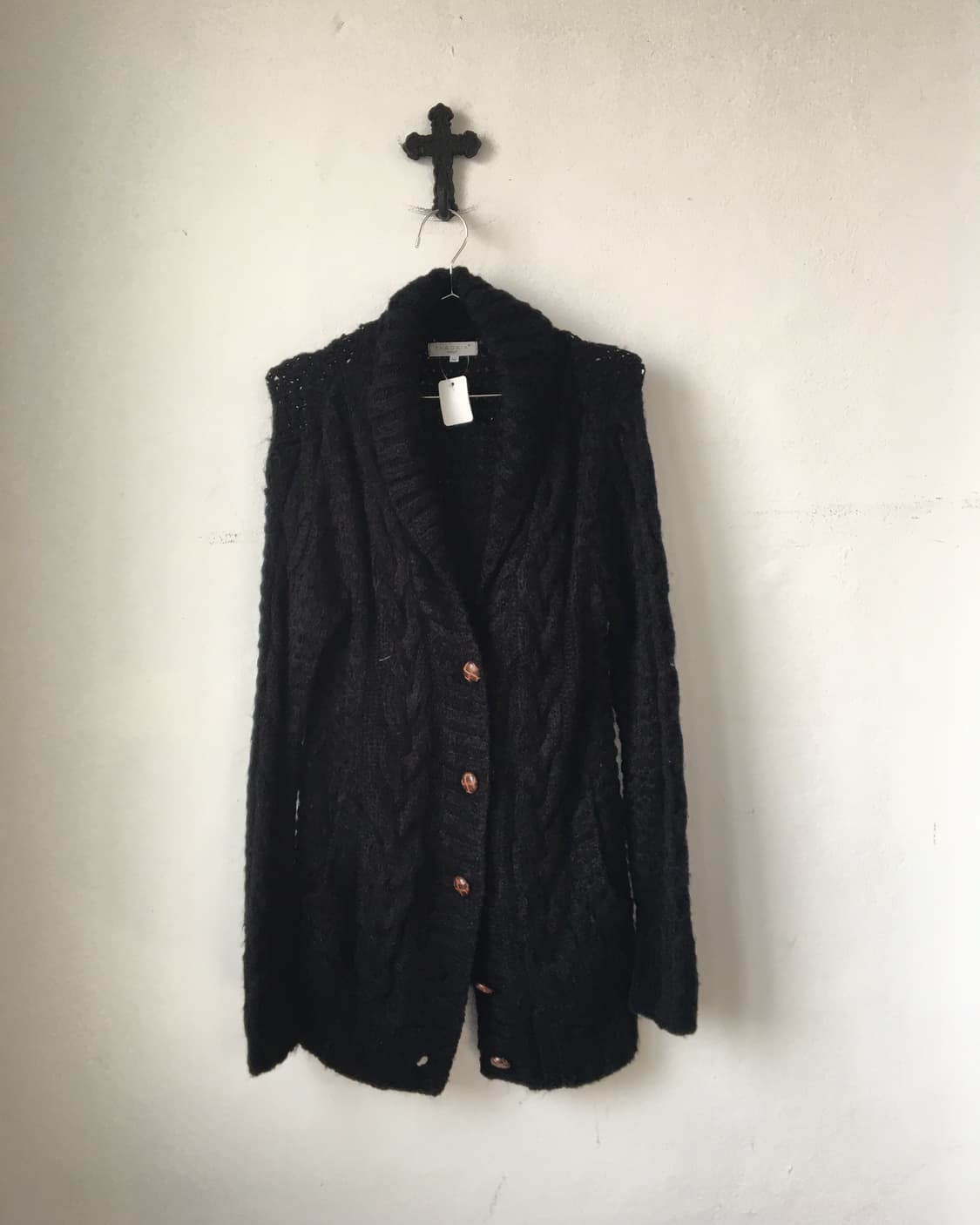 Cable pattern knit cardigan 상품이미지2