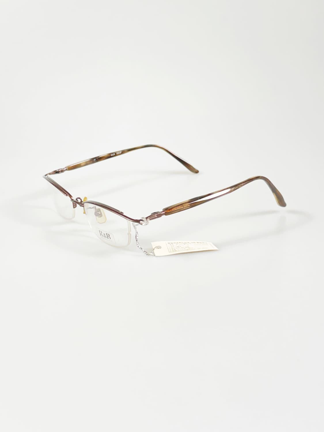 R&B EYEWEAR 반무테 스퀘어 메탈 프레임 빈티지 안경 상품이미지3