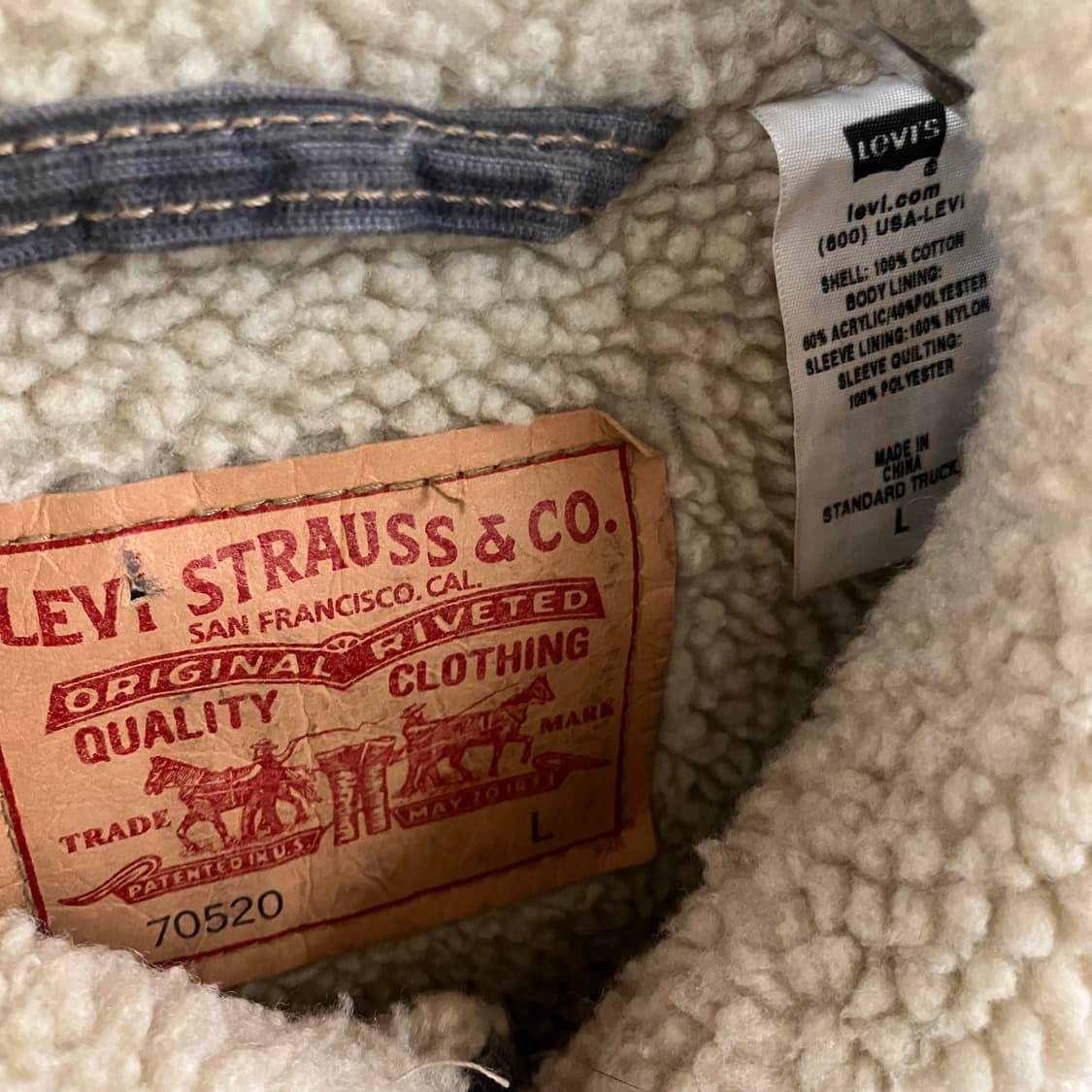 리바이스 코듀로이 쉐르파 트러커 자켓 L 상품이미지3