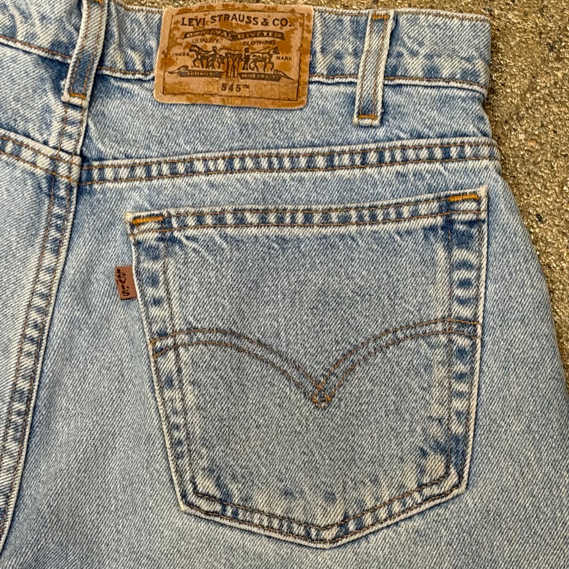 90s 미국 빈티지 리바이스 545 브라운탭 연청 청바지  상품이미지8
