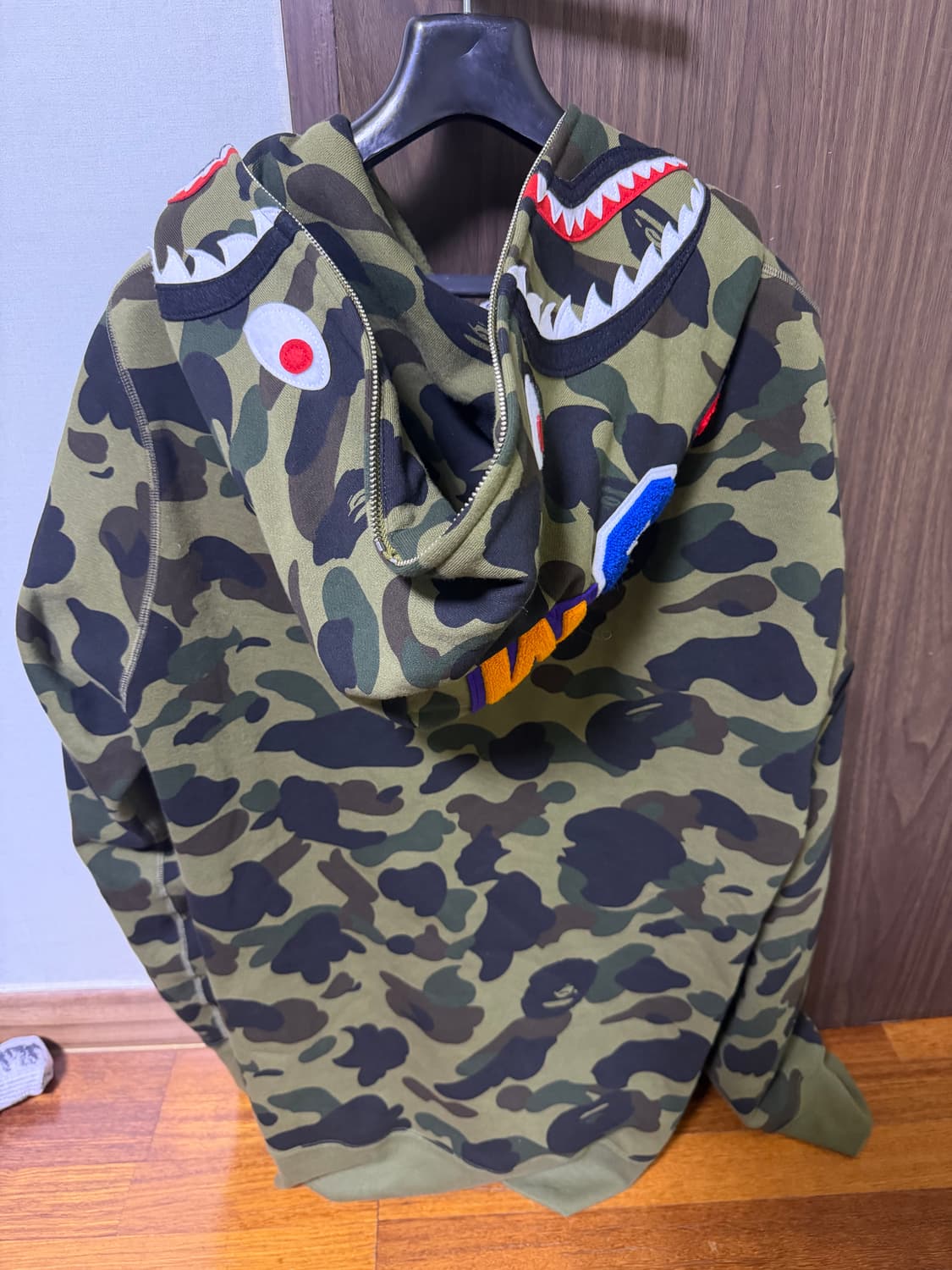 [XL]베이프 샤크후드 집업 아미그린 상품이미지2