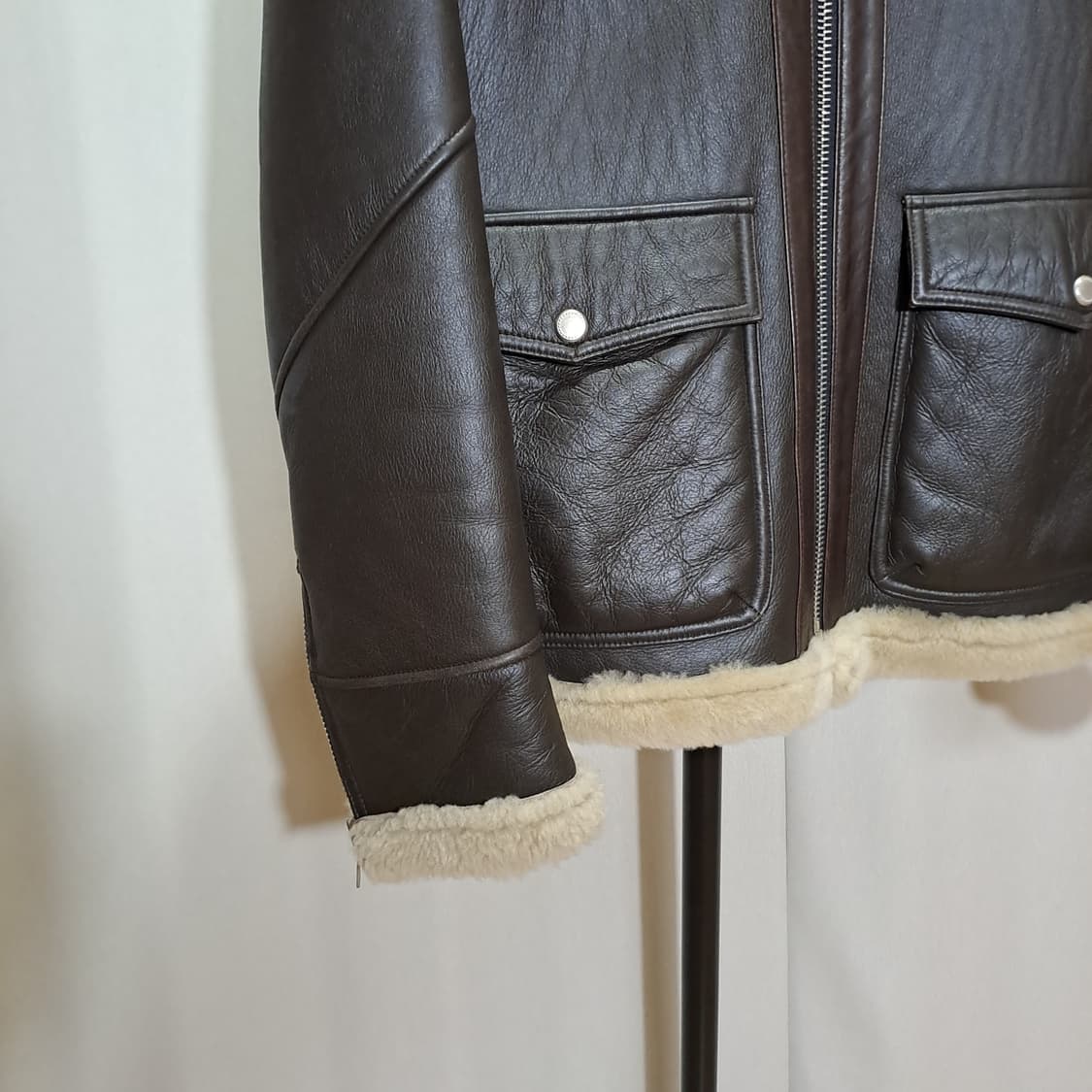 (택포) 양가죽 투포켓 무스탕 100 B90 상품이미지4