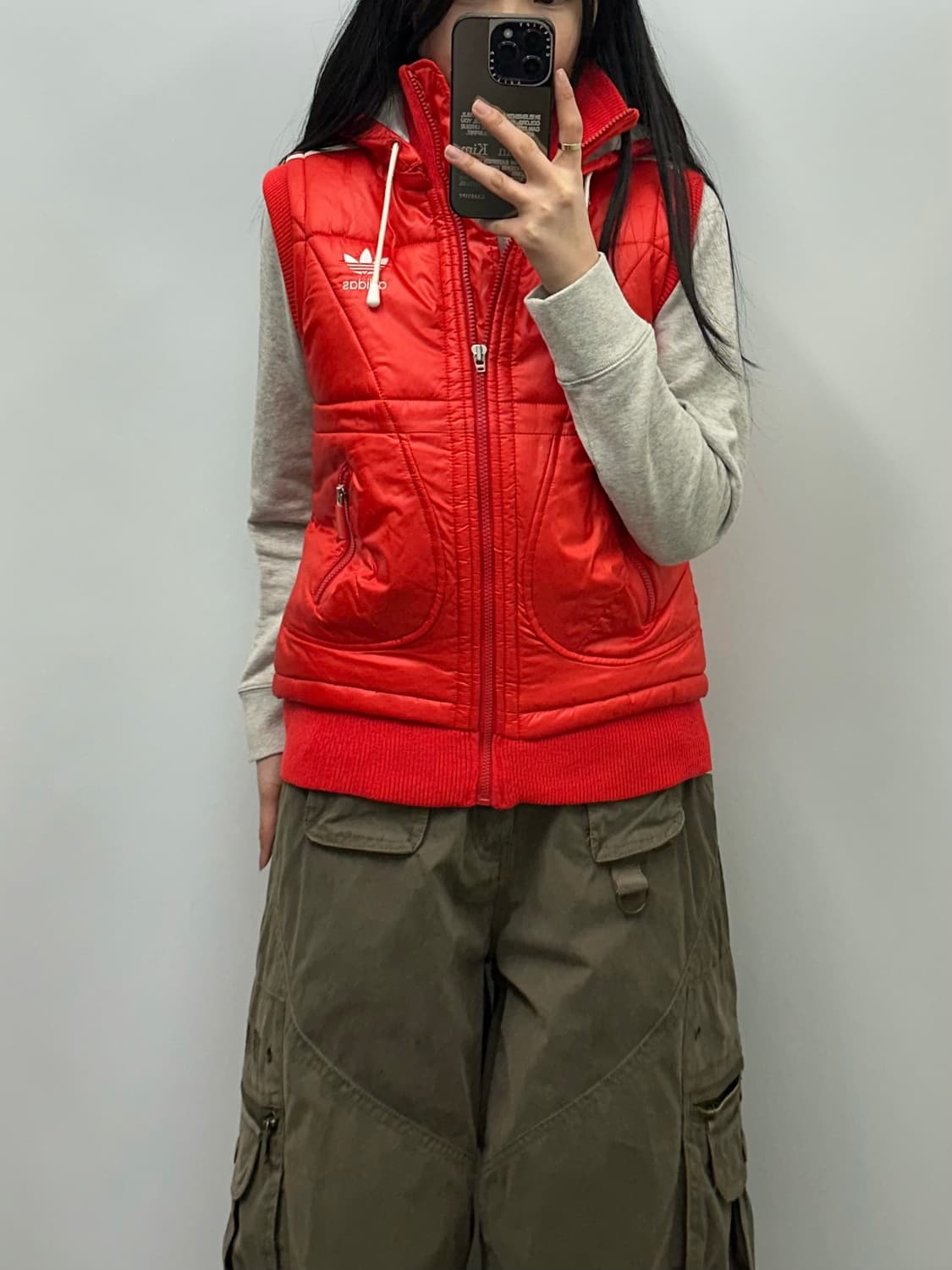 아디다스 자수로고 네이비 조끼패딩 상품이미지1