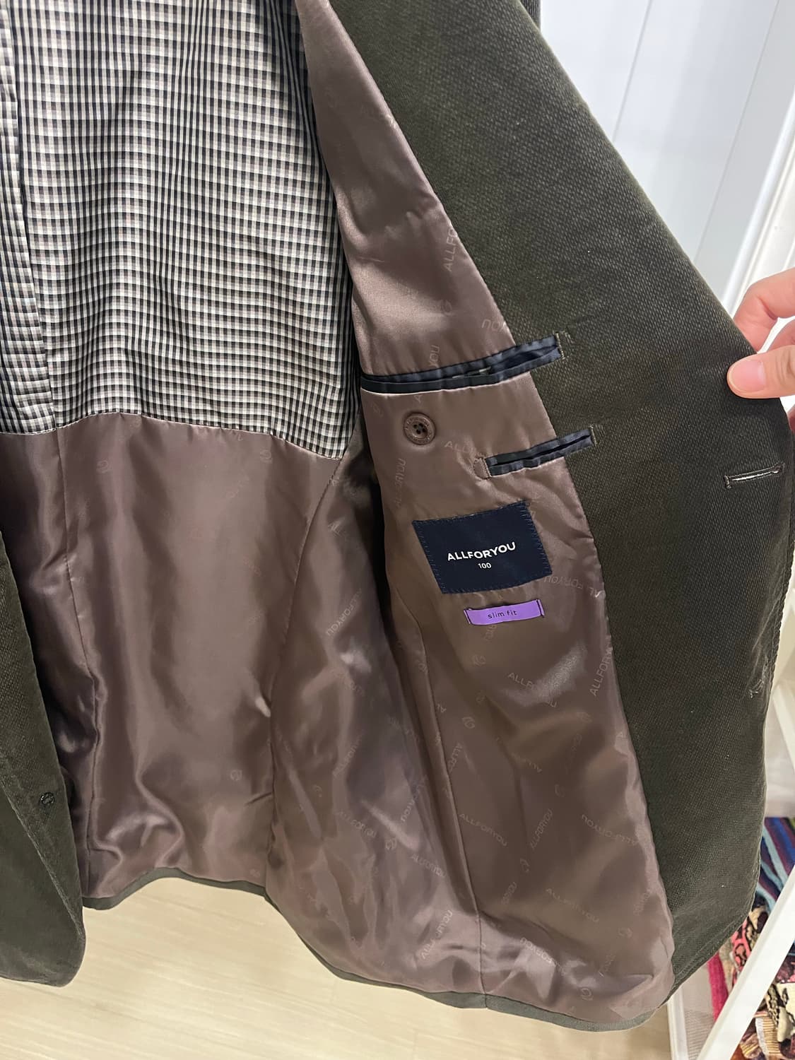 올포유 카키브라운 코듀로이 자켓 상품이미지7