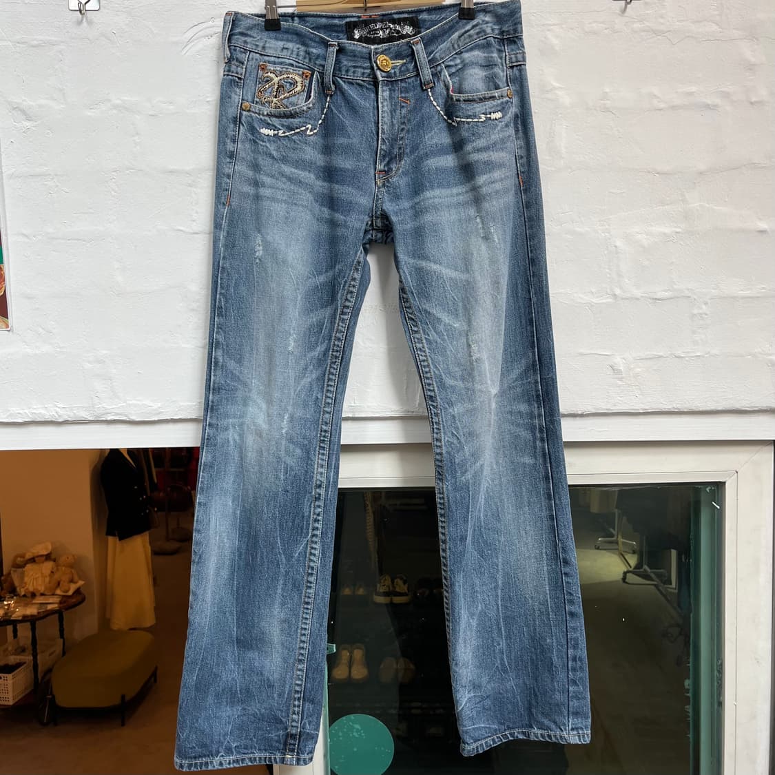 Red Pepper Jean Japan  백 패치 워싱 데님팬츠 W32 상품이미지1