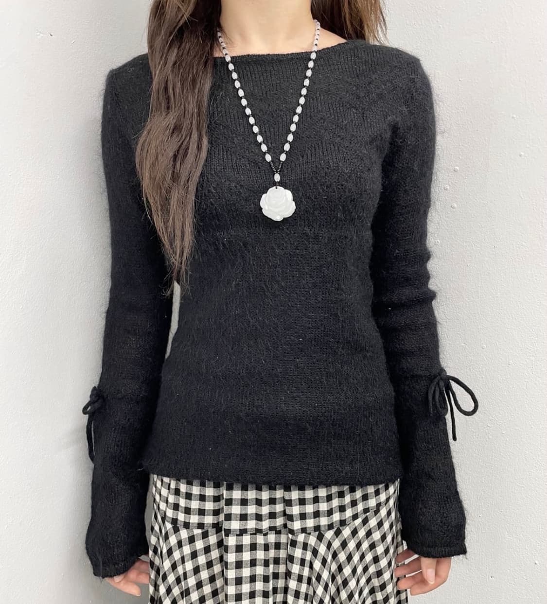 모헤어 니트 탑 mohair knit 상품이미지2