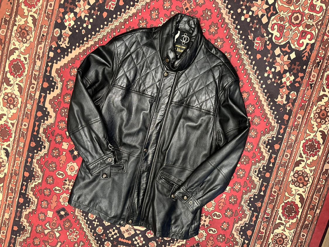 ( XL-2X ) 가죽코트 가죽하프 빈티지가죽 가죽롱자켓 가죽카코트 상품이미지1