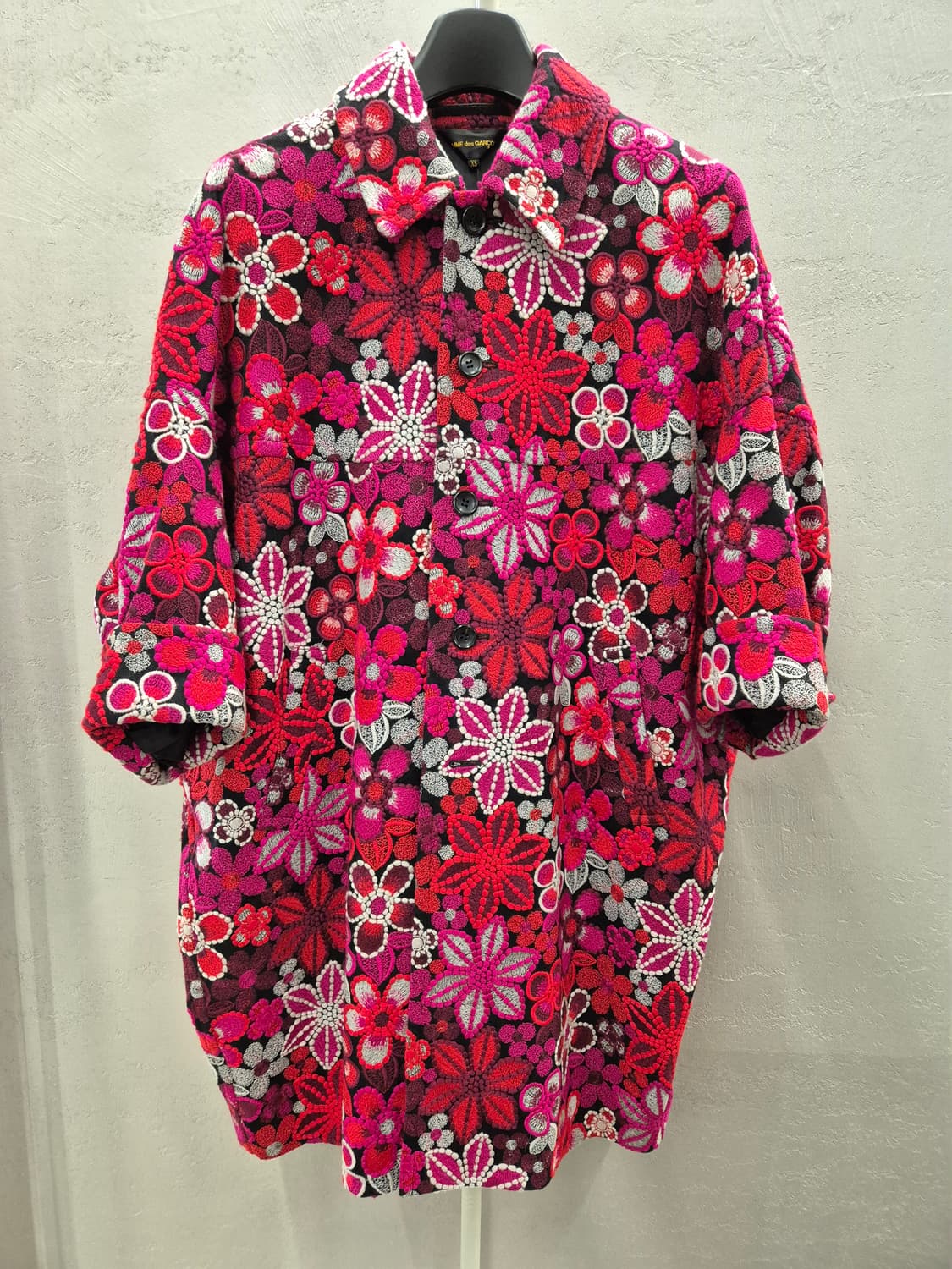 꼼데가르송 매장판 플라워 패턴 코트 XS 파워정품 상품이미지2