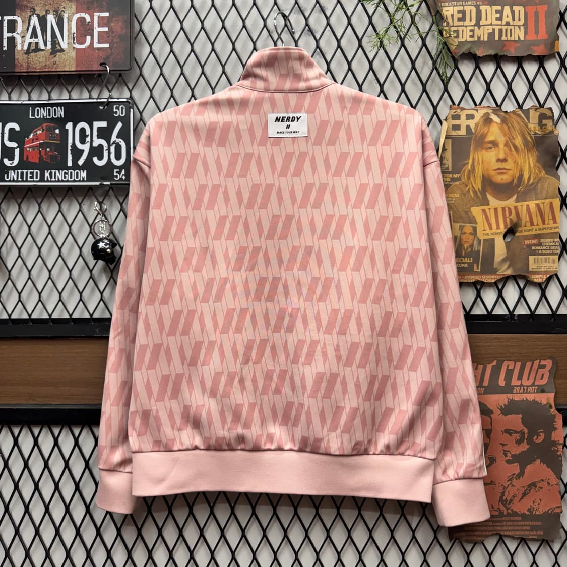 21F/W 널디 DNA 모노그램 트랙자켓 전면 로고 포인트 핑크 상품이미지2