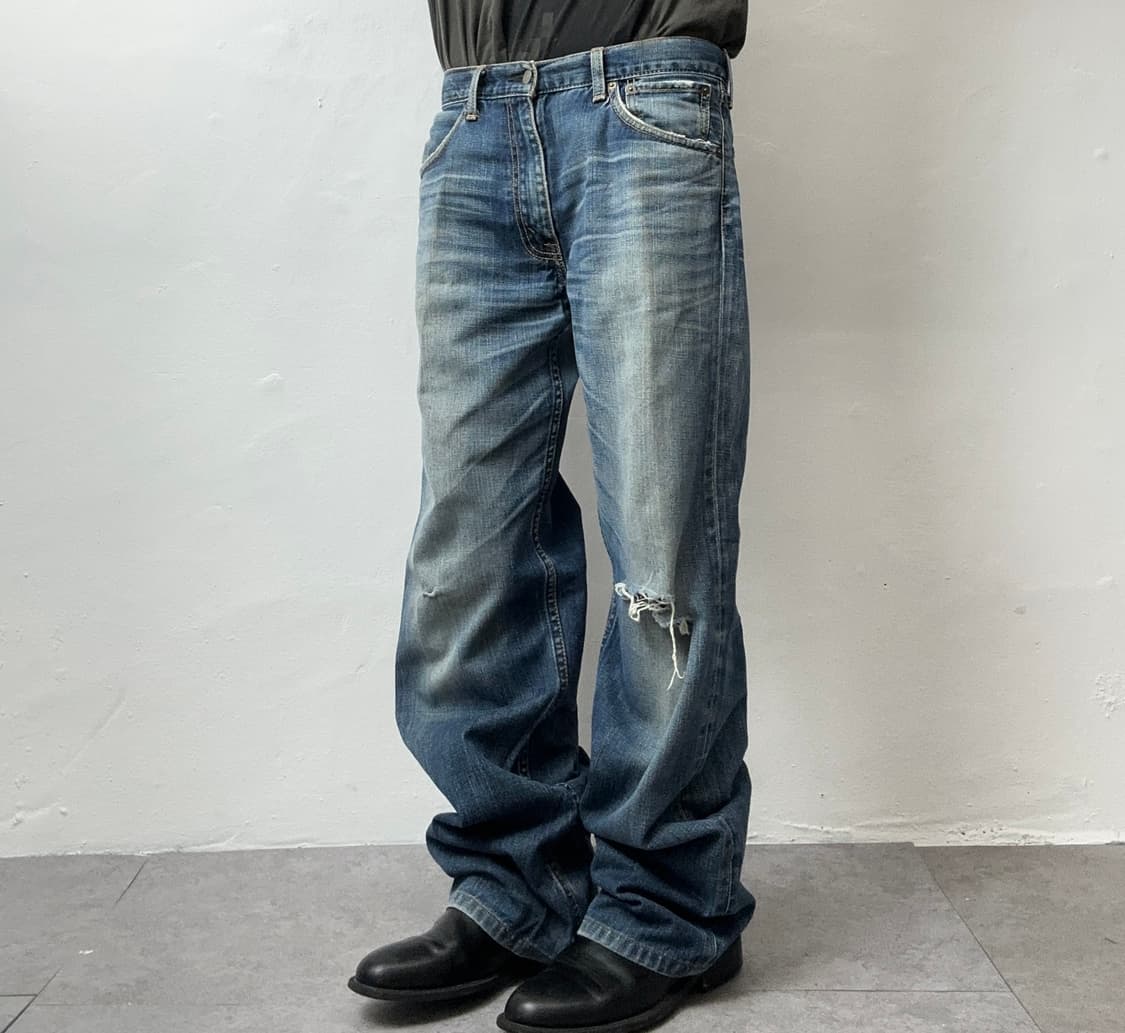 Levi’s 2000s 703 Indigo Distressed Denim 상품이미지1