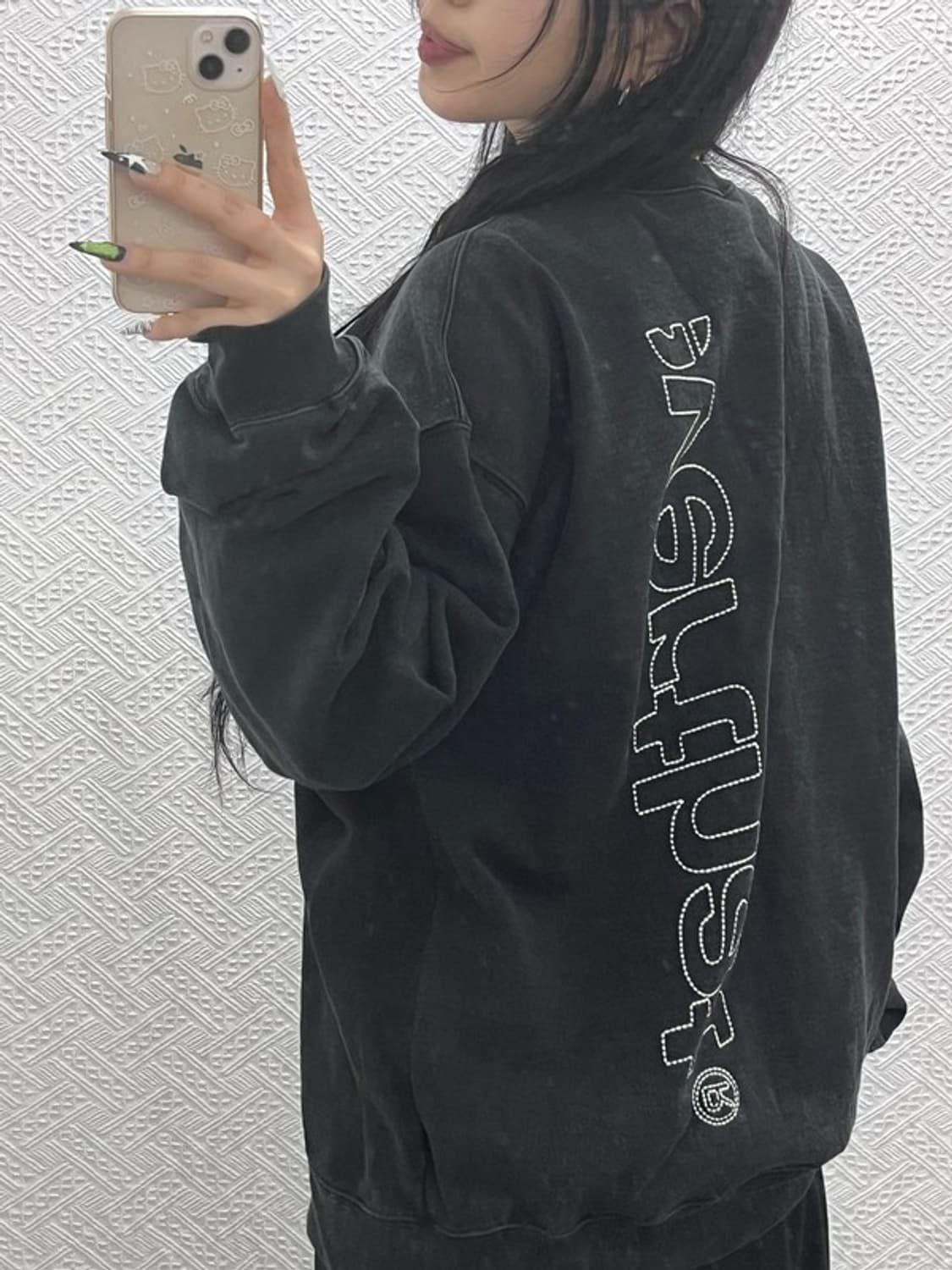 디스이즈네버댓 스트릿 힙합 스티치 스펠로고 맨투맨 XL C08769 상품이미지2