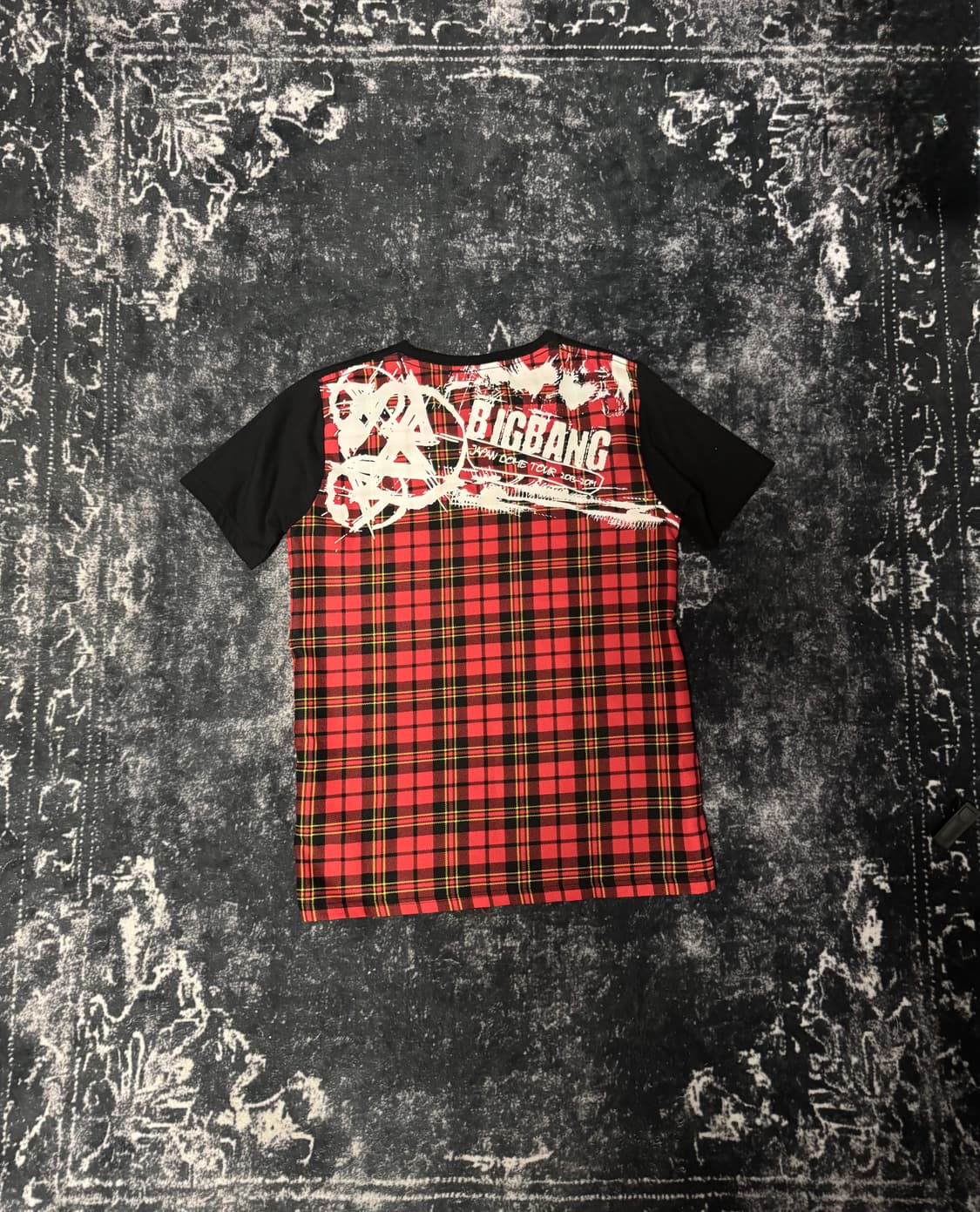 BIGBANG Checked design T-shirt 상품이미지1