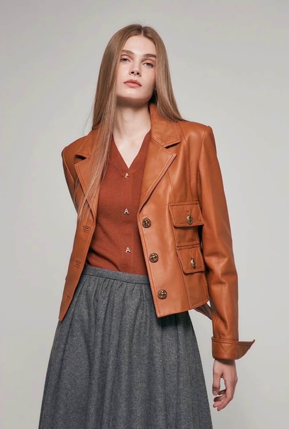 제시뉴욕 쉽스킨 테일러드 포켓 자켓 상품이미지1