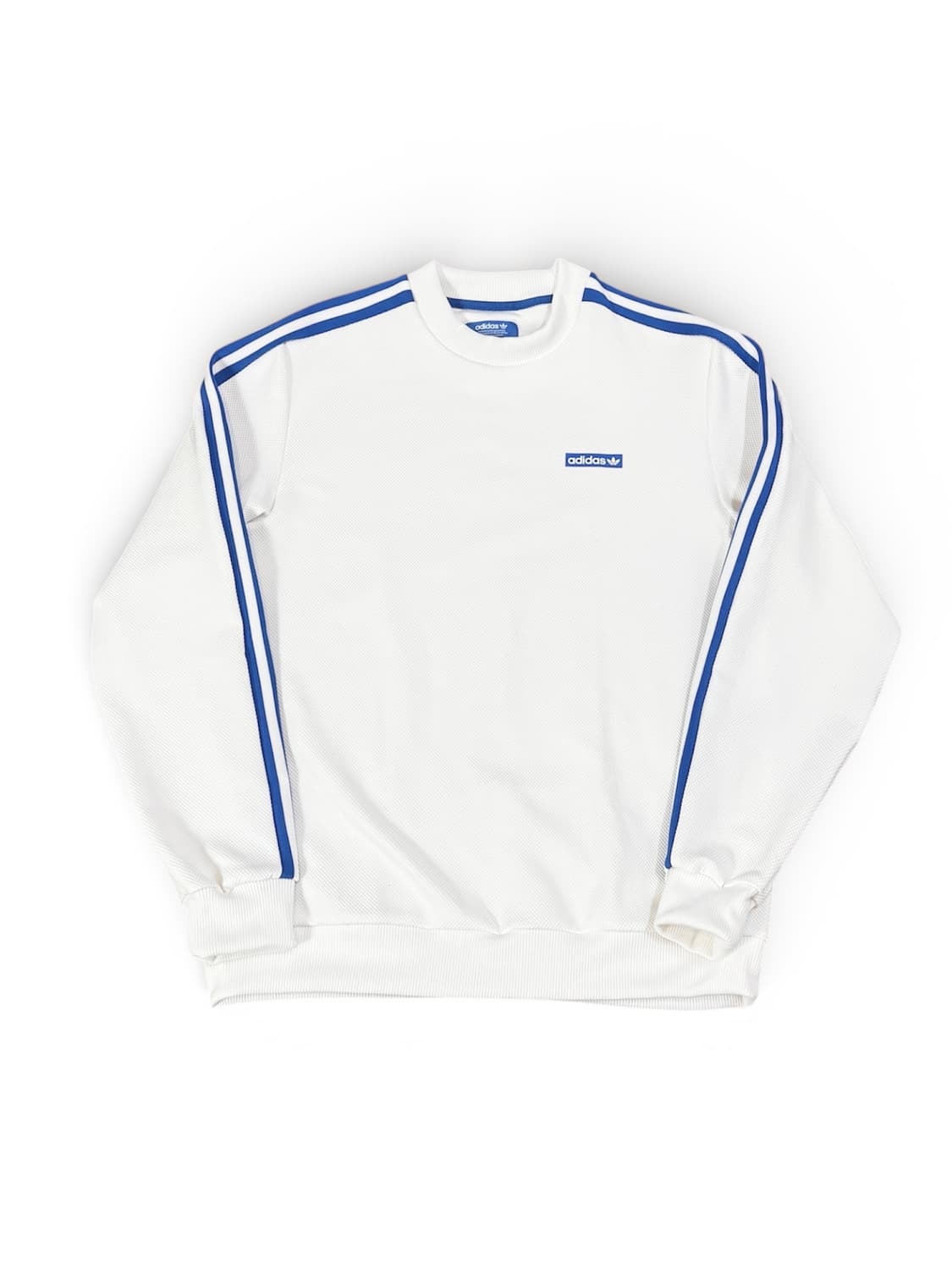 아디다스 화이트 블루 와플 맨투맨 상품이미지1