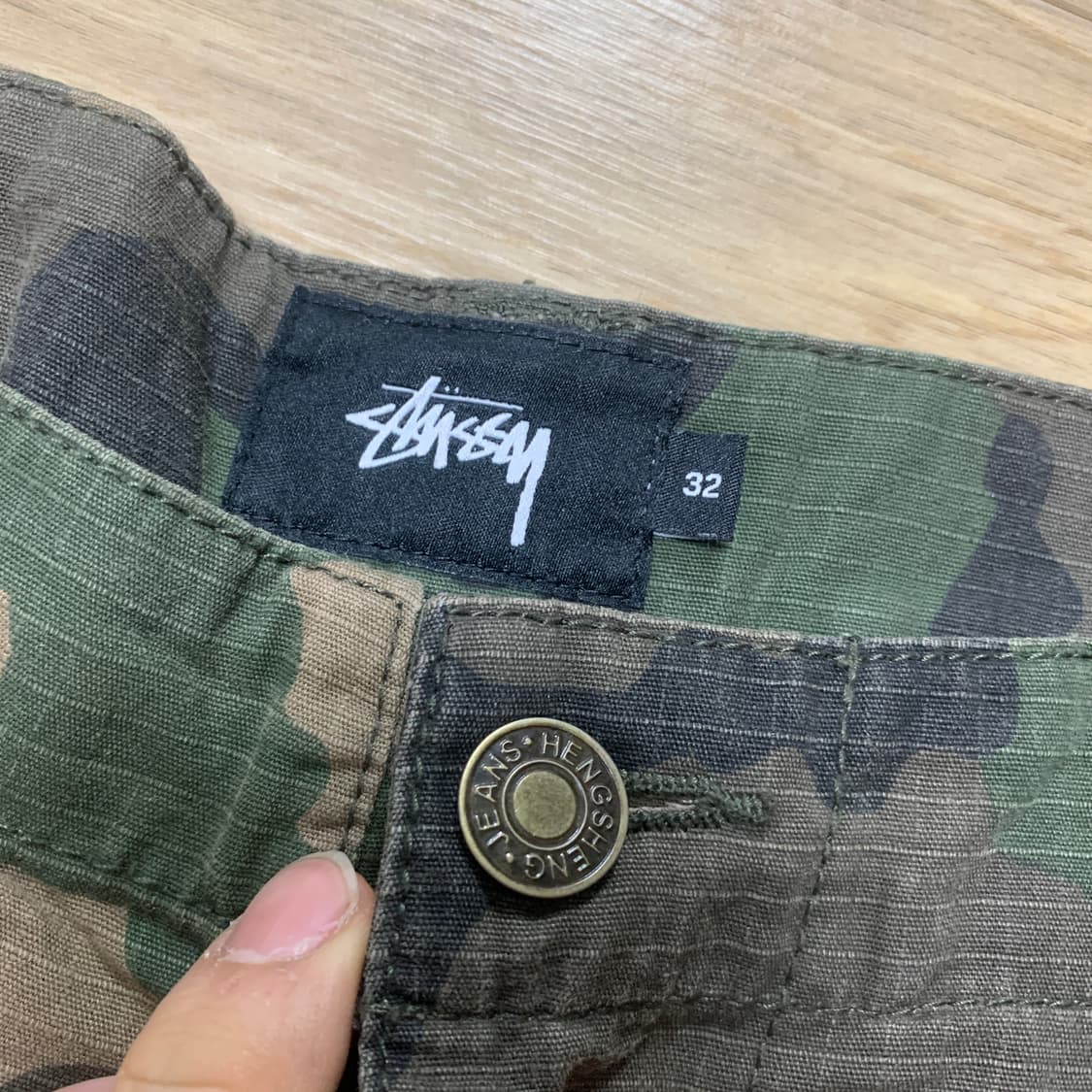 32) Stussy 스투시 카모플라쥬 립스탑 사이드 비조 카고 쇼츠 상품이미지3