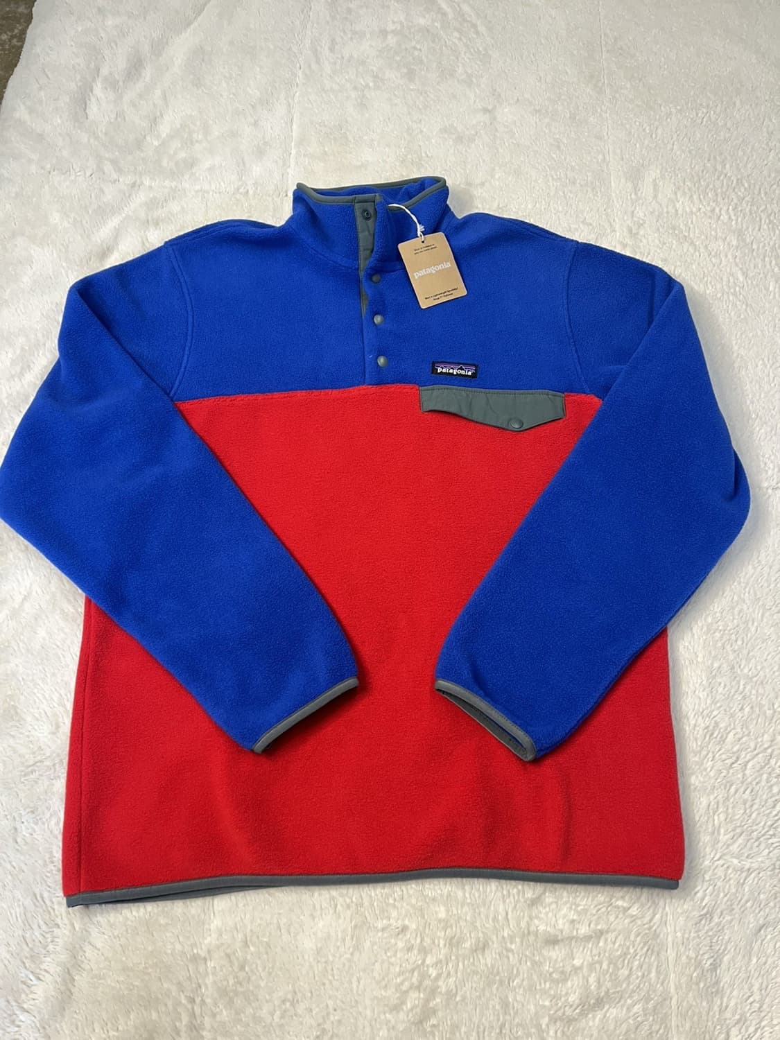 23FW 파타고니아 신칠라 스냅-T 블루/레드/그레이 상품이미지1