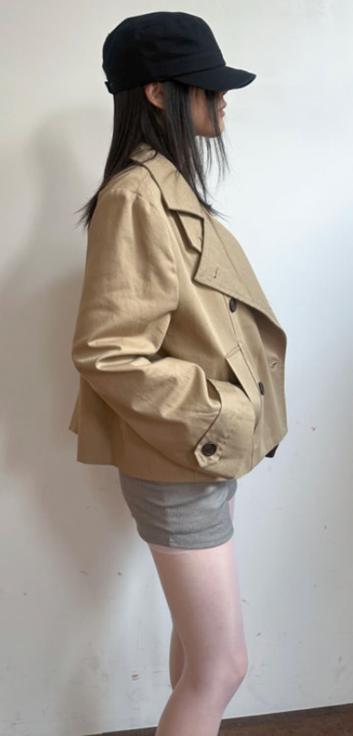 (새 상품) 베이지 더블 트렌치 자켓 상품이미지5