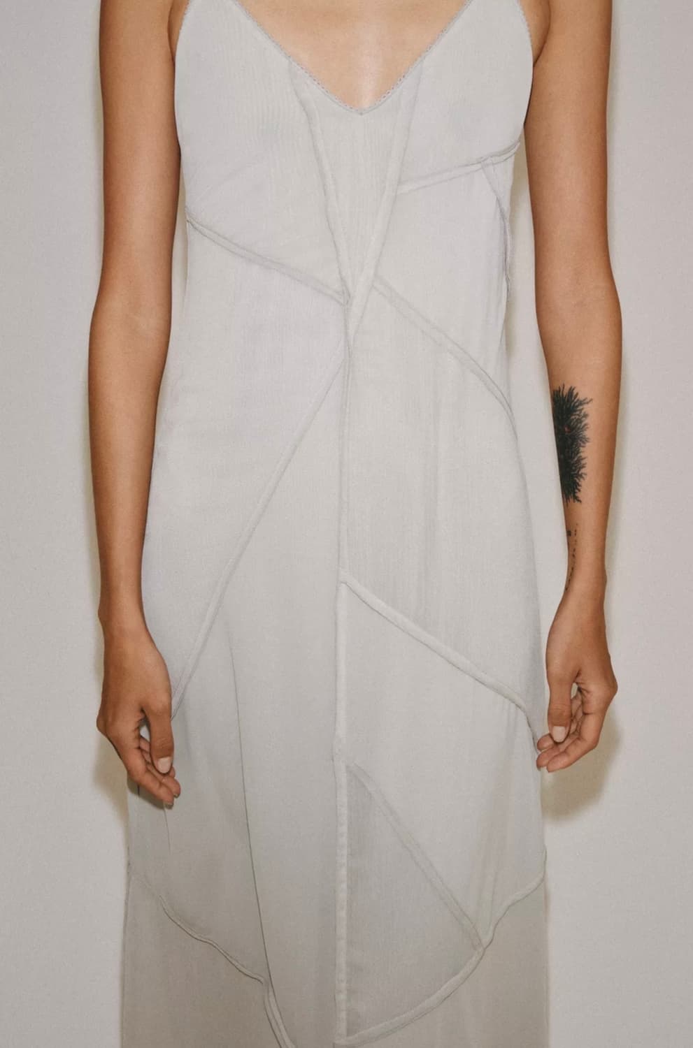 자라 ZARA COMBINED MIDI DRESS 상품이미지5