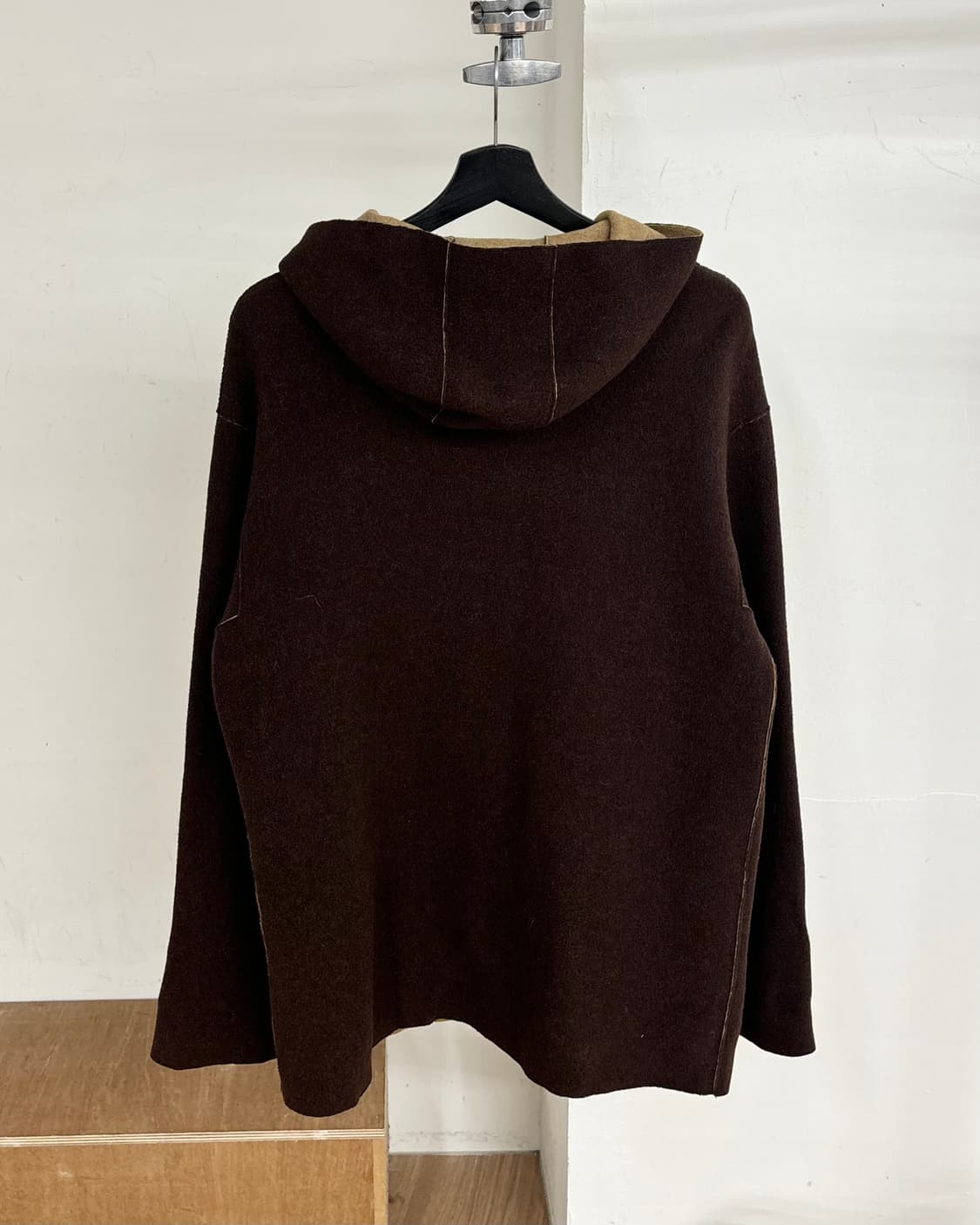 로렌 랄프 로렌 브라운 펠트 울 혼방 후드 더플 코트 상품이미지6