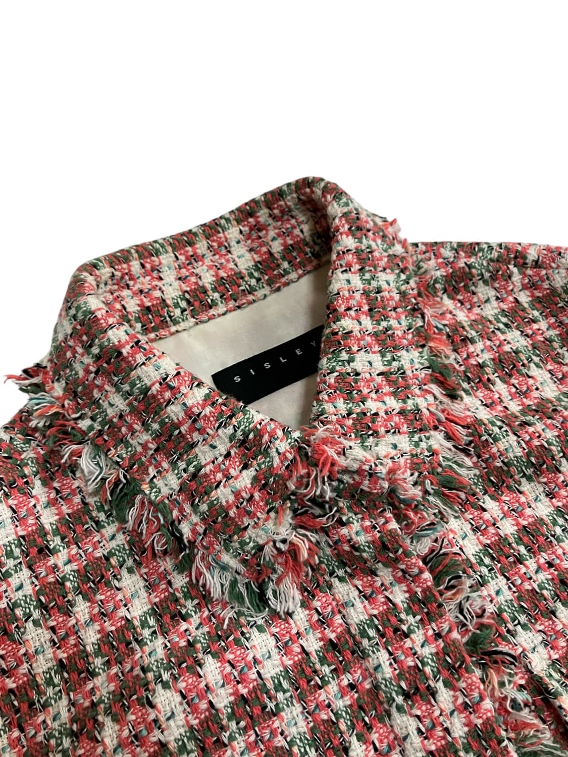 시슬리 트위트 체크 자켓 42 상품이미지4