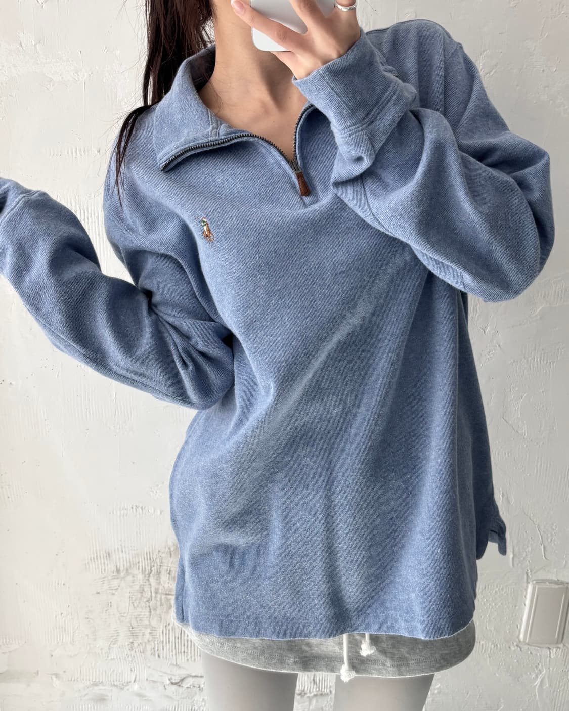 Polo 폴로 랄프로렌 신형 스카이블루컬러 하프집업 상품이미지2