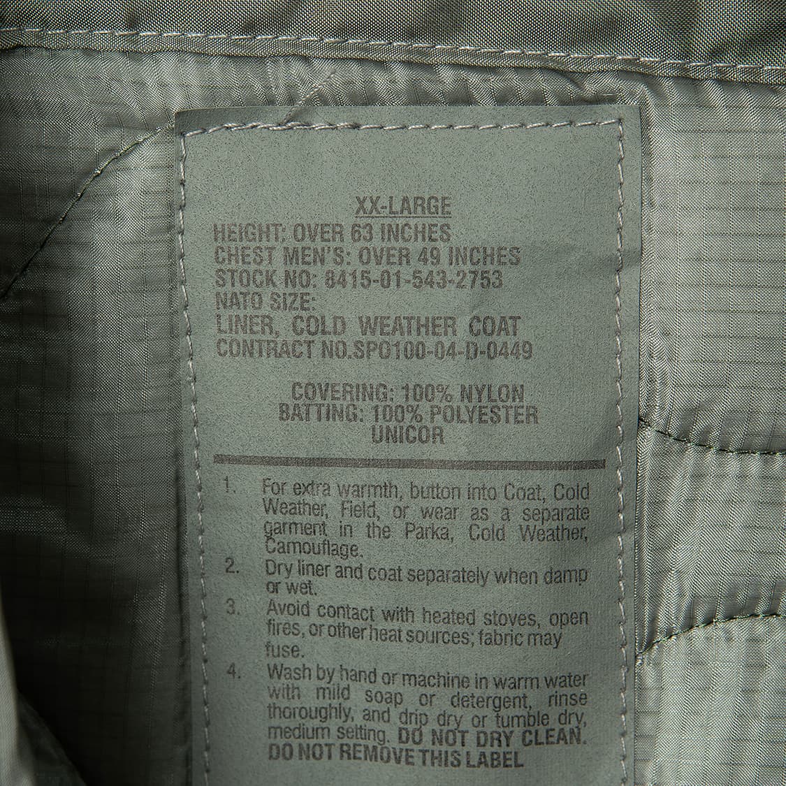 [XXL] 00s 미군 M65 필드자켓 라이너(내피) 데드스탁  상품이미지6