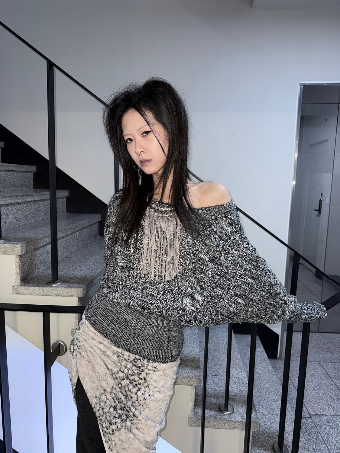 cable knit batwing sweater 상품이미지1
