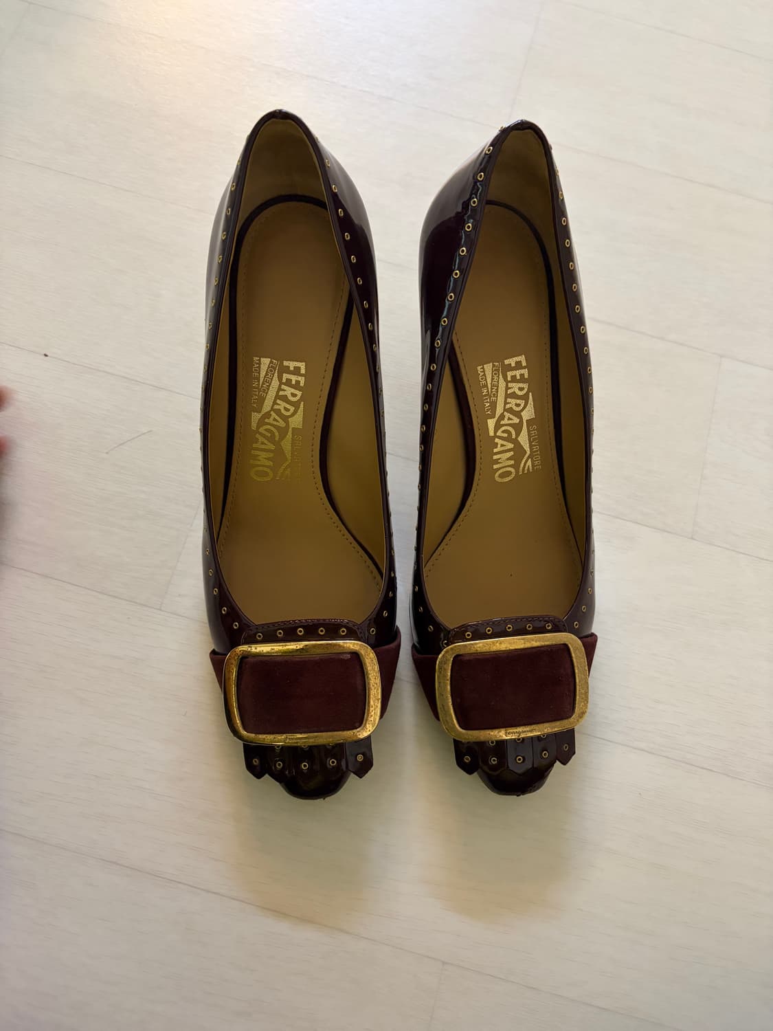  페라가모 버건디 힐 240 정품  상품이미지4