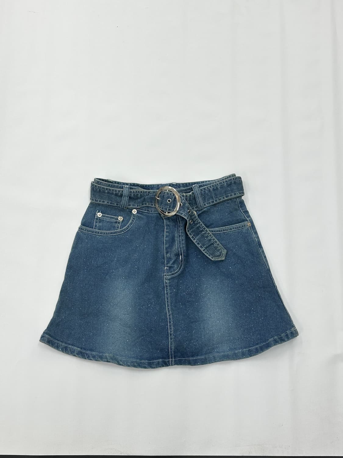 🛼라라의 스타일기 트윙클 스타 벨트 미니스커트🛼데님 오네갸루 팝갸루  상품이미지2