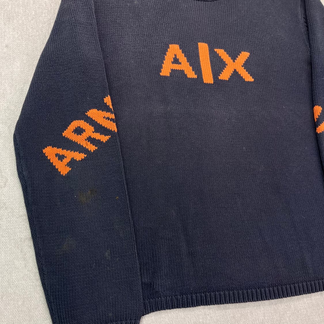 100 아르마니 빅로고 차콜 니트 상품이미지3