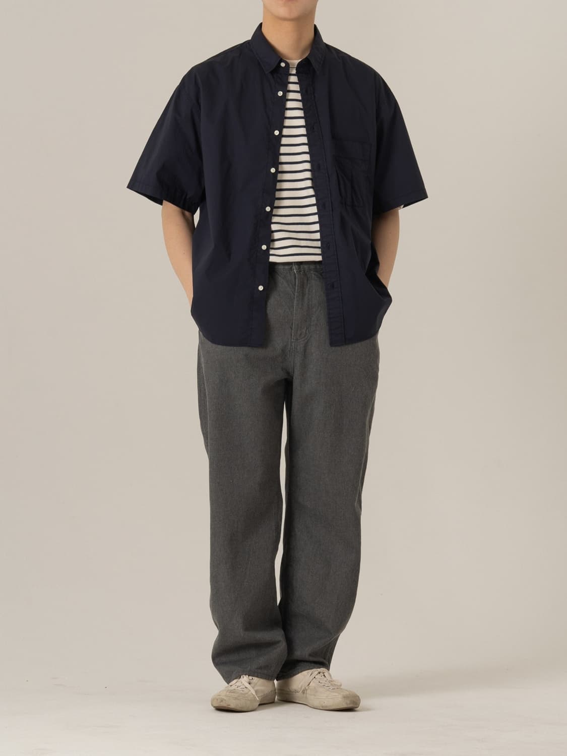 러프사이드 커브드 데님 그레이 1 사이즈 상품이미지8