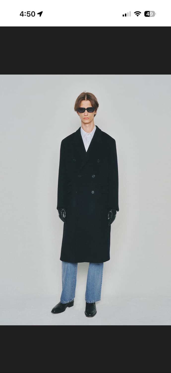 토니웩 Tonywack 더블 체스터필드 코트 블랙 M 상품이미지1