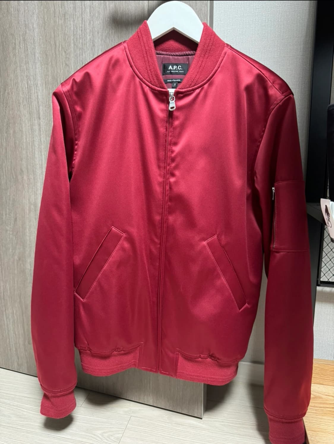 A.P.C. Crimson Nylon Ma-1 자켓 S(95)팝니다 상품이미지2