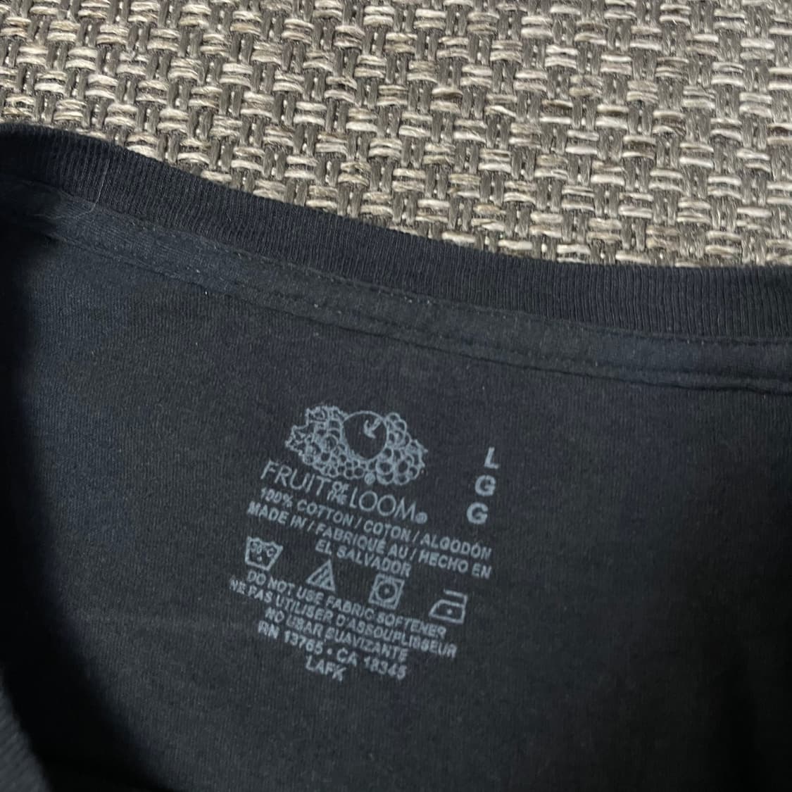 프룻오브더룸 블랙 원포켓 반팔 티셔츠 L 상품이미지4