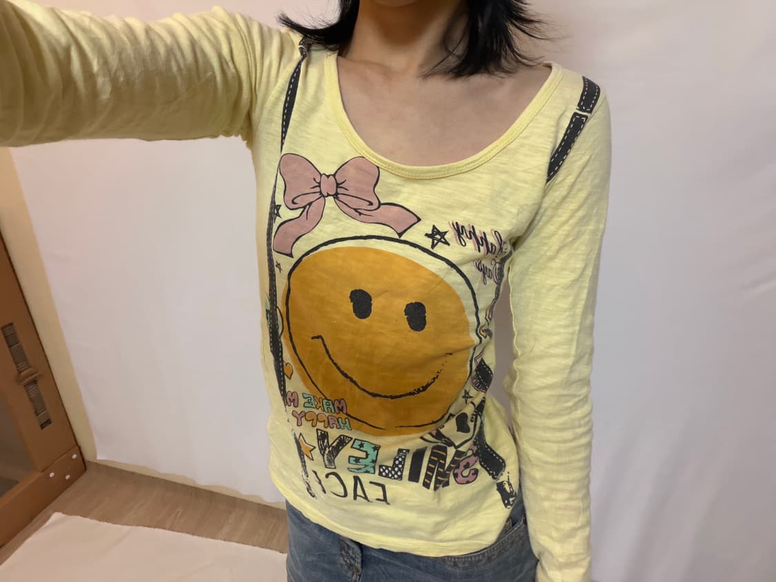 Smile ! 💙 printing T-shirts 상품이미지4