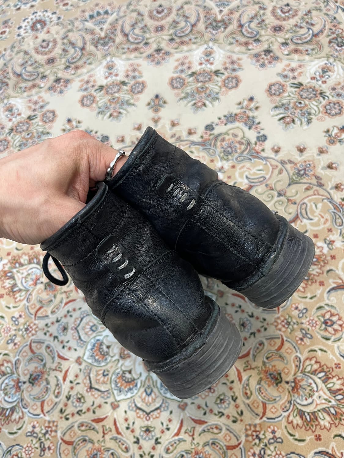 크리오 레이스업 레더 부츠 신발 상품이미지4