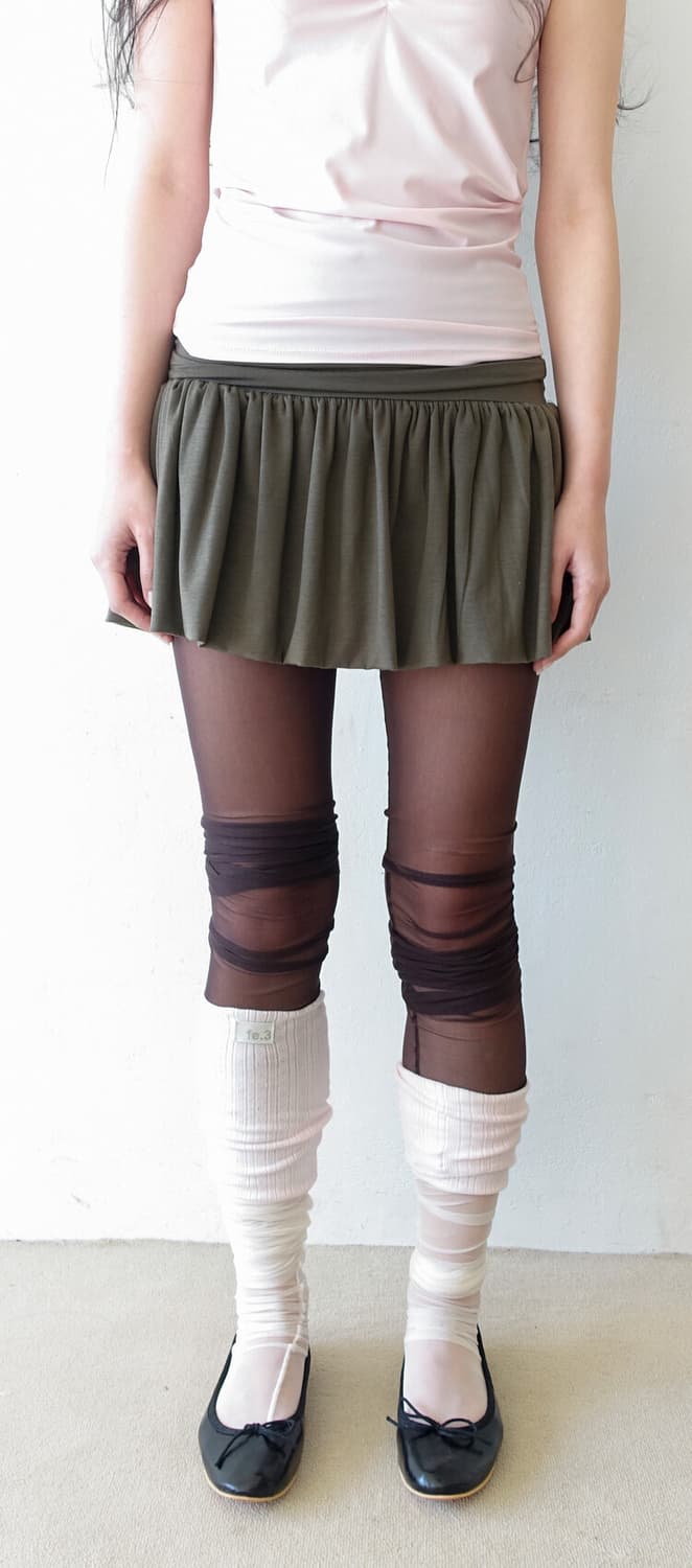 샵페어리 faerie yuzu skirt khaki 상품이미지2