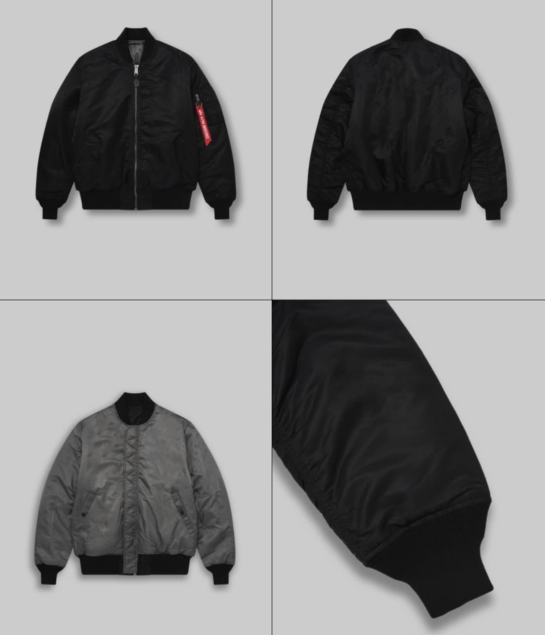 알파인더스트리 MA-1 플라이트 자켓 블랙 M 리버서블 상품이미지1