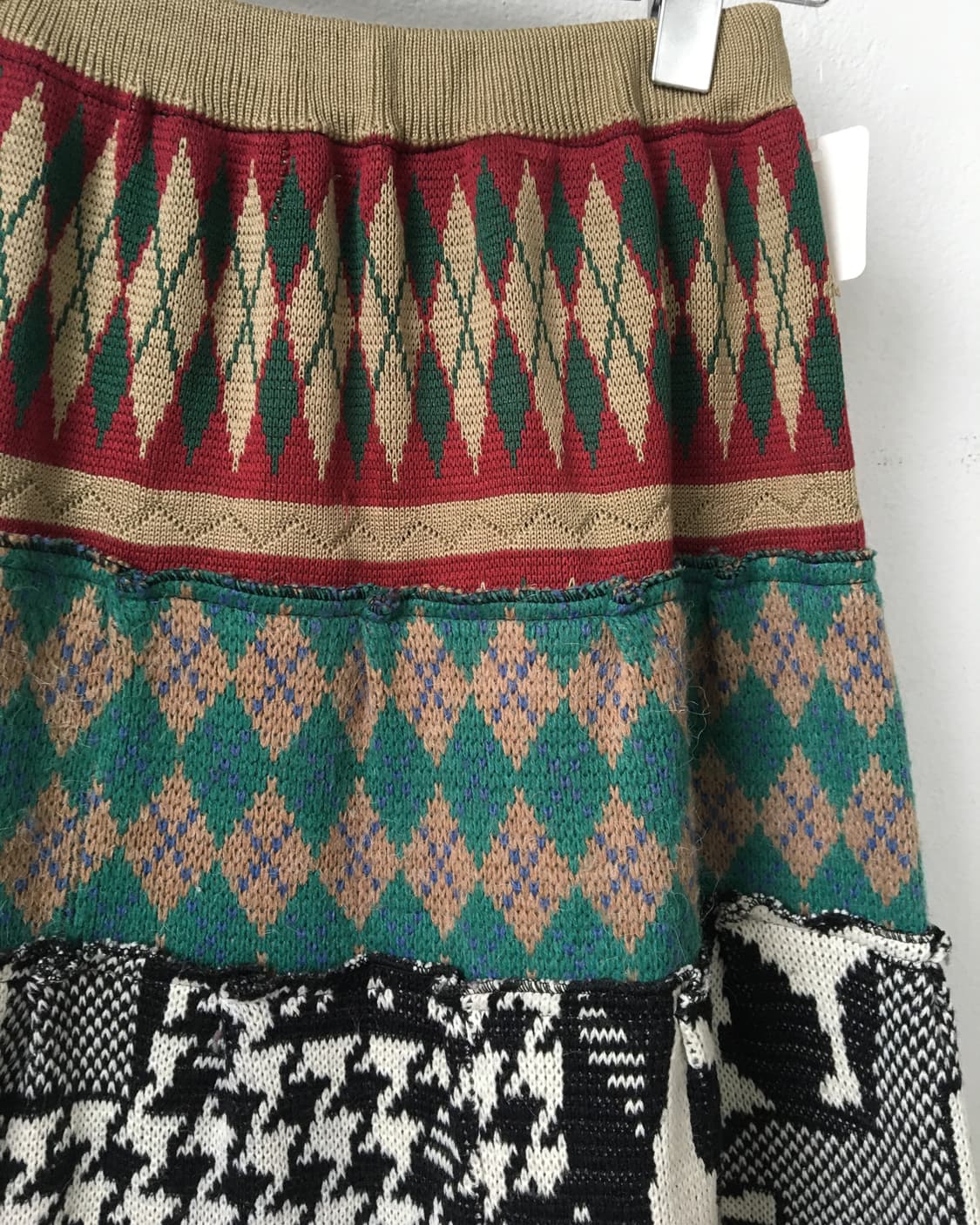 Ethnic mood patch work knit skirt 상품이미지3